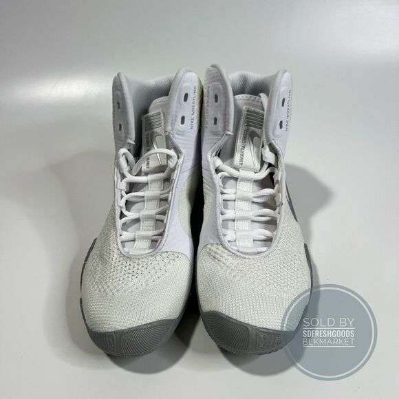 Nike Tawa Flyknit Wrestling Shoes White/Silver CI2952-100 Size 10 main image 5